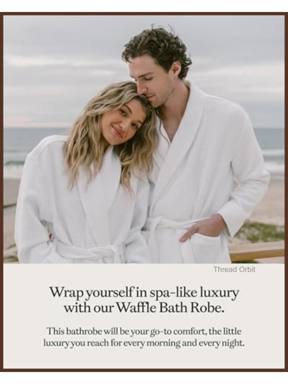 Waffle Bath Robe Lightweight Spa Robe with Pockets - Picture 2 of 6